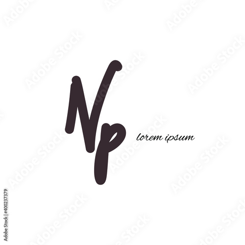 Np white background handwritten logo
