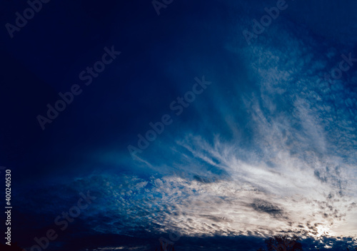 Panorama dramatisches Wolkengebilde