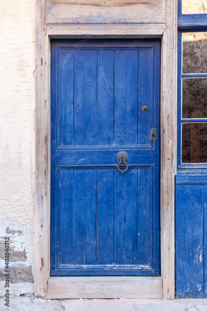 Blaue Haustür