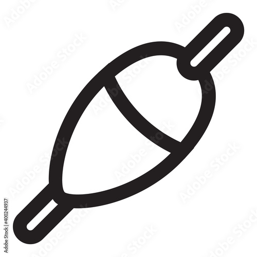 Hobby Fishing Float Water Flat Icon Isolated On White Background