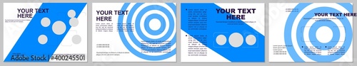 Modern presentation slide template. Brochure with empty section. Flyer, booklet, leaflet print, cover design with text space. Vector layouts for magazines, annual reports, advertising posters