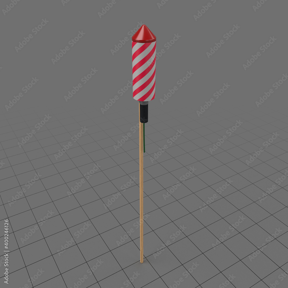 Model Rockets Fireworks Firework rocket Stock 3D asset | Adobe Stock