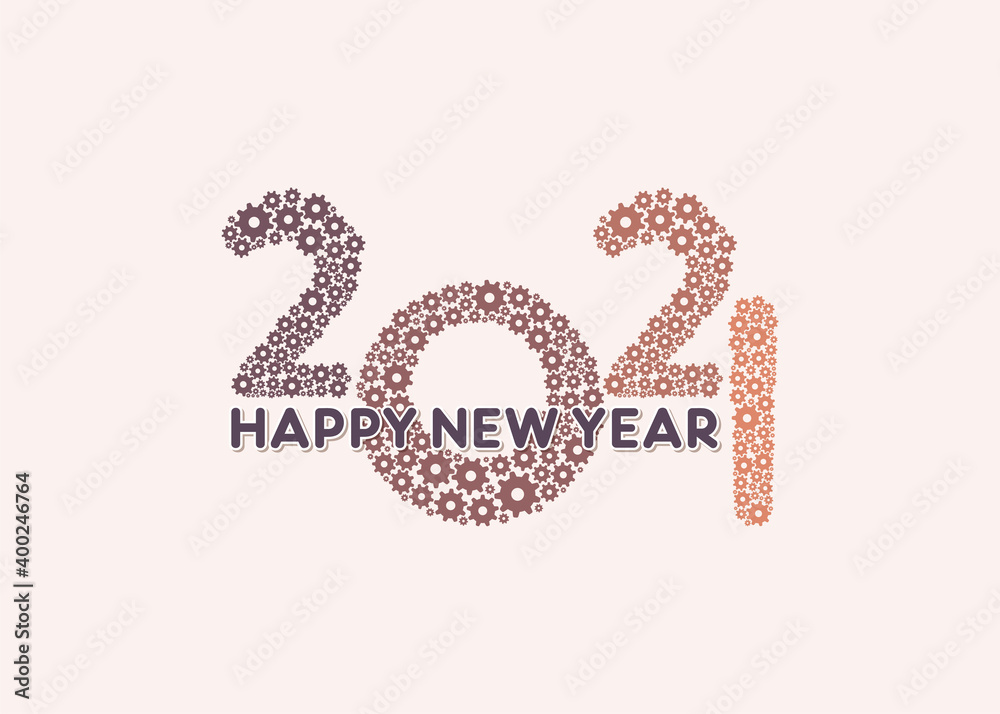 Happy new year 2021 greeting card design Happy new year 2021 greeting card design
