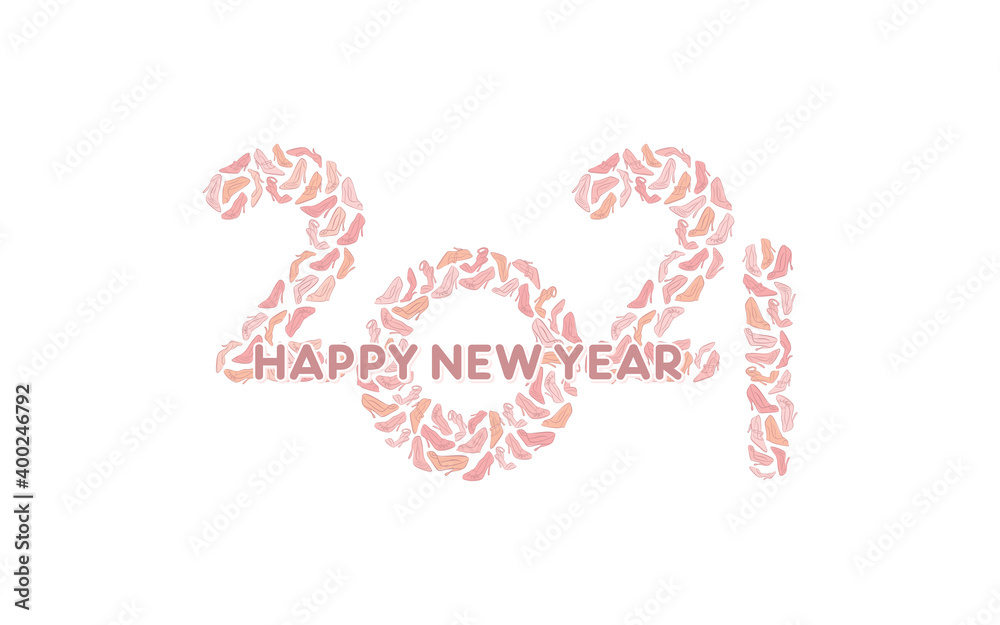Happy new year 2021 greeting card design Happy new year 2021 greeting card design