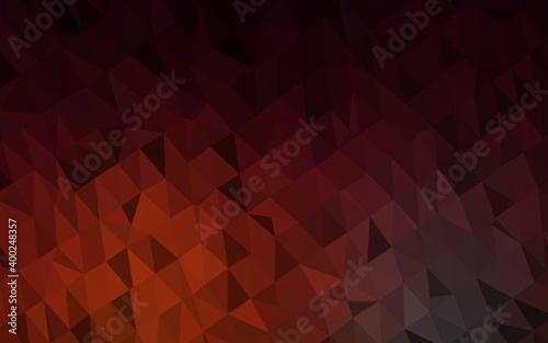 Dark Red vector low poly layout.