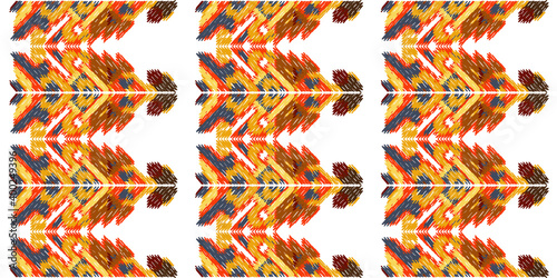 Drapery curves pagan tripe seamless pattern. Indian old surface background. Vector ornament.