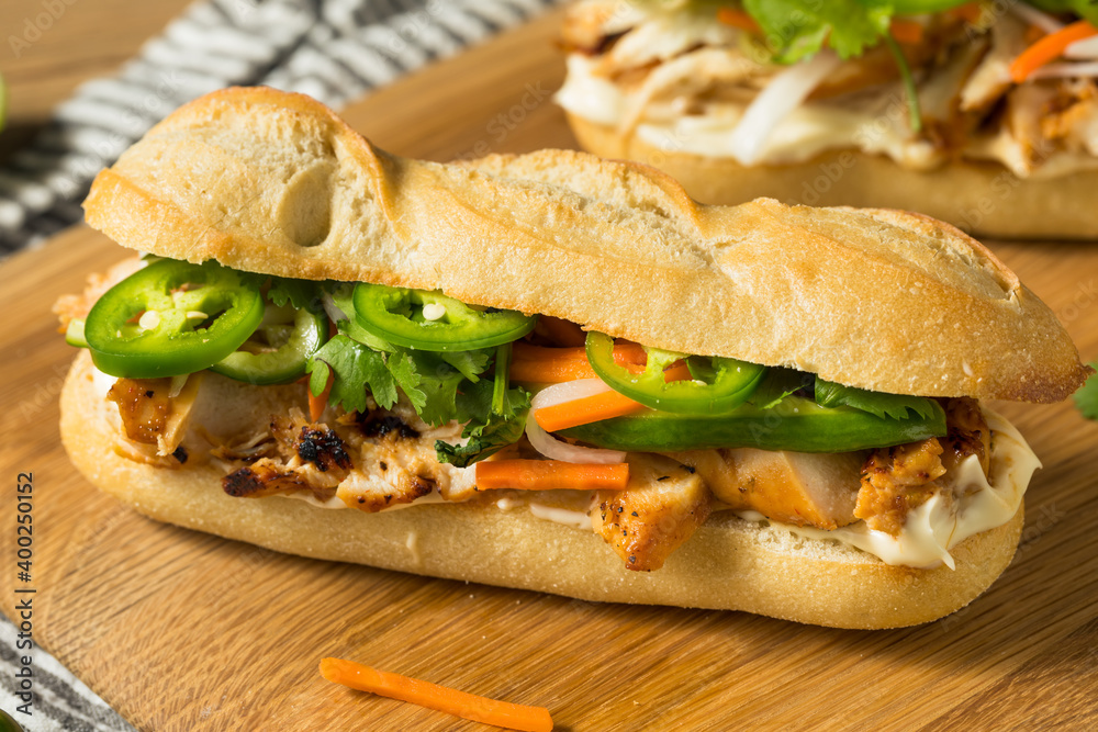 Homemade Vietnamese Banh Mi Sandwich Homemade Vietnamese Banh Mi Sandwich