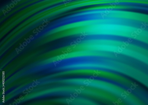 Light Green vector background with bent lines.