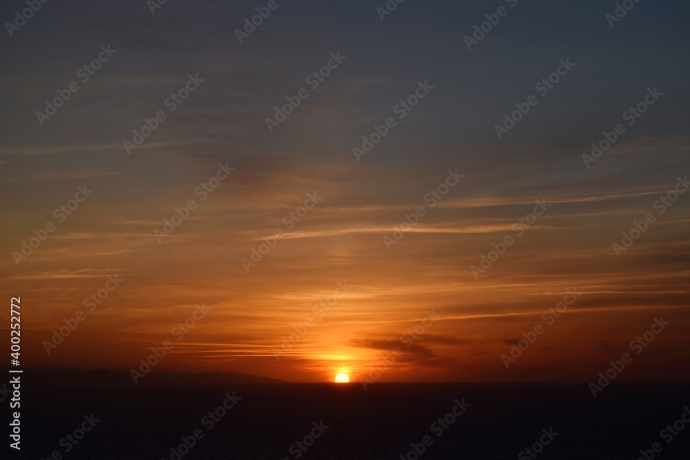 Background of a sunset on the horizon when night falls Background of a sunset on the horizon when night falls