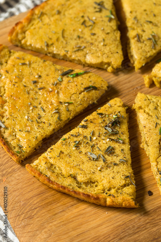 Homemade Italian Chickpea Socca Flatbread photo