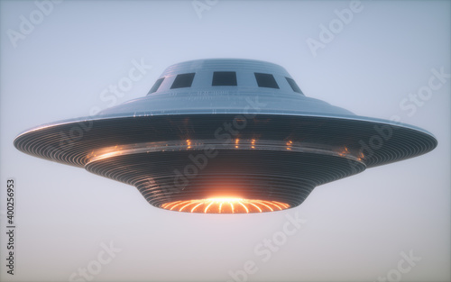 UFO - Unidentified Flying Object with Clipping Path.