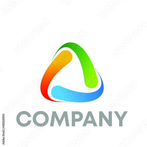 abstract rotation loop logo design vector sign
