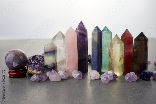 Canvas Print Healing Chakra crystals