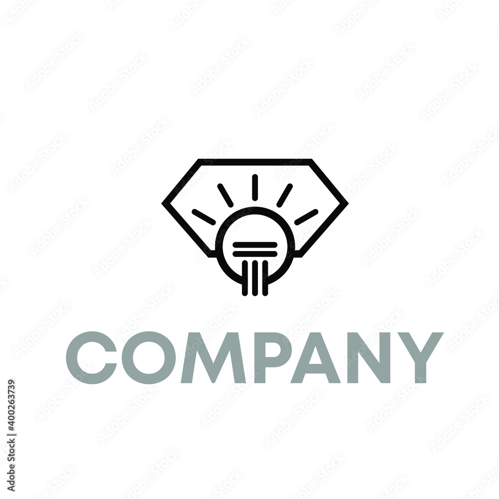 Obraz premium Diamond Pillar Logo Design 