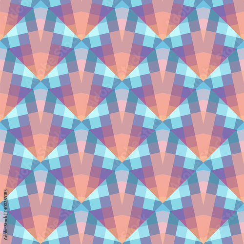 Geometric design. Abstract geometric seamless pattern. Seamless patterns. Colorful gradient mosaic background. Mosaic texture. EPS 10 Vector