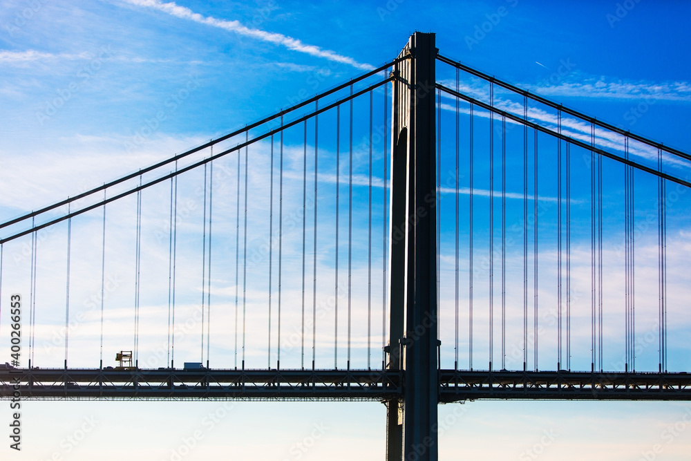 USA, New York State, New York City, Verrazano narrows bridge USA, New York State, New York City, Verrazano narrows bridge