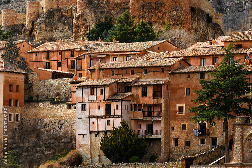 Albarracín imagen de casas de construcción típica medieval