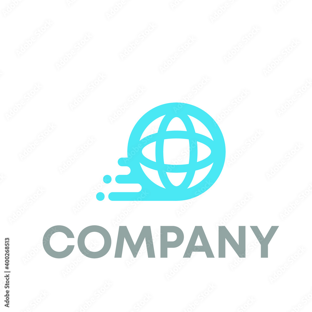 Fast Globe Logo Design Fast Globe Logo Design