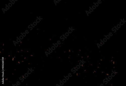 Dark yellow, orange vector background with gender symbols.