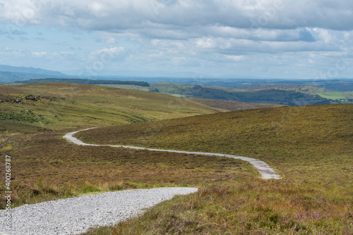 Ireland, Cavan County, Cuilcagh Mountain Park, Winding road photo