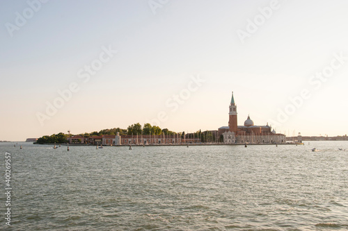 Basilica of San Giorgio, exterior of Palladio church, city of Venice, Italy, Europe © robodread