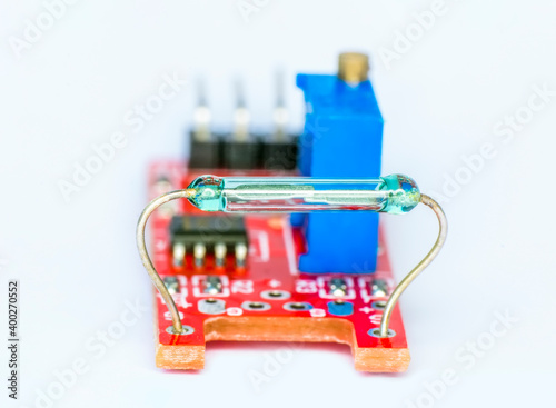 magnetic reed switch – Stock Image photo