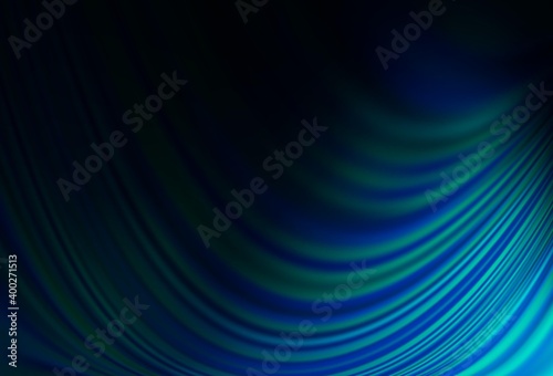 Dark BLUE vector background with bubble shapes.