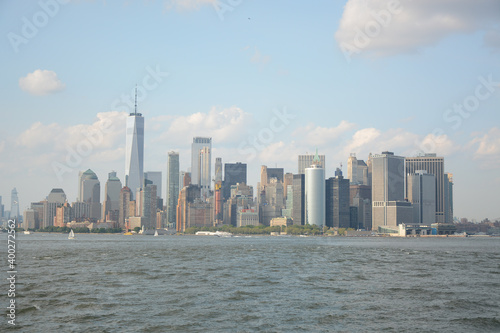 New York  NY  USA - May 30  2019  View from Staten Island Ferry