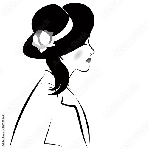 woman with hat and rose 3