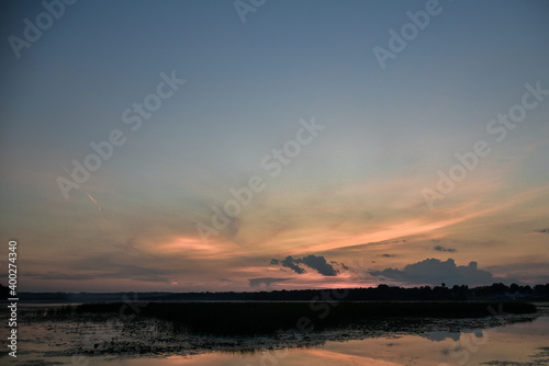 4th of July fireworks over a lake in Wisconsin. 