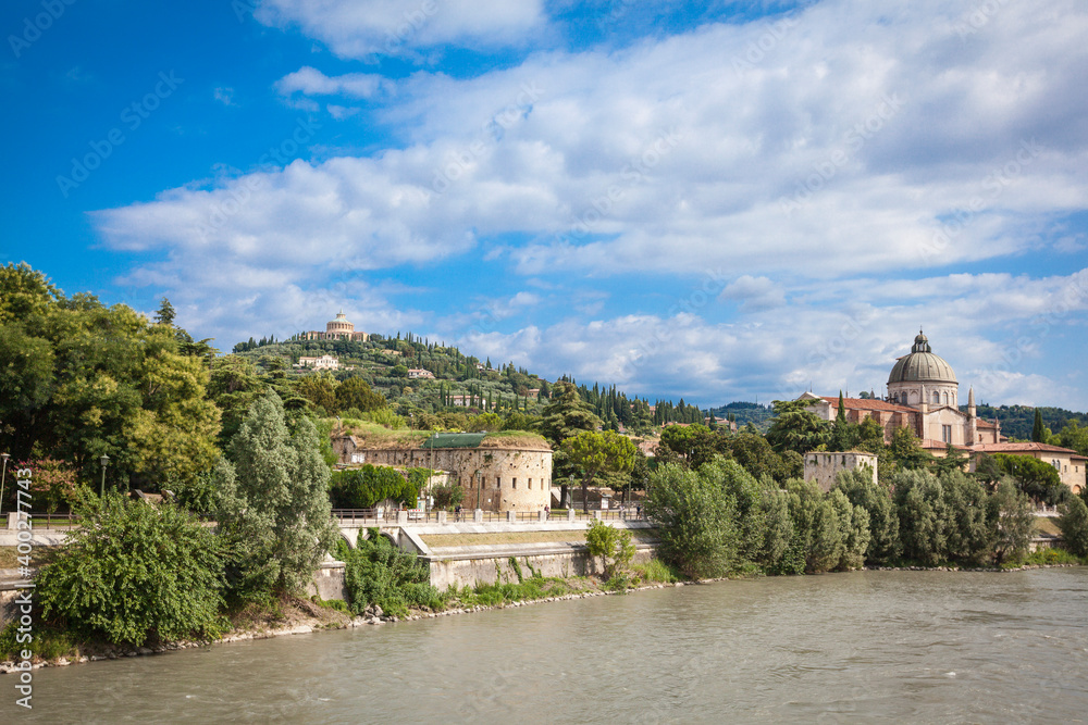 Church of San Giorgio in Braida, in the famous ancient town of Verona, Italy