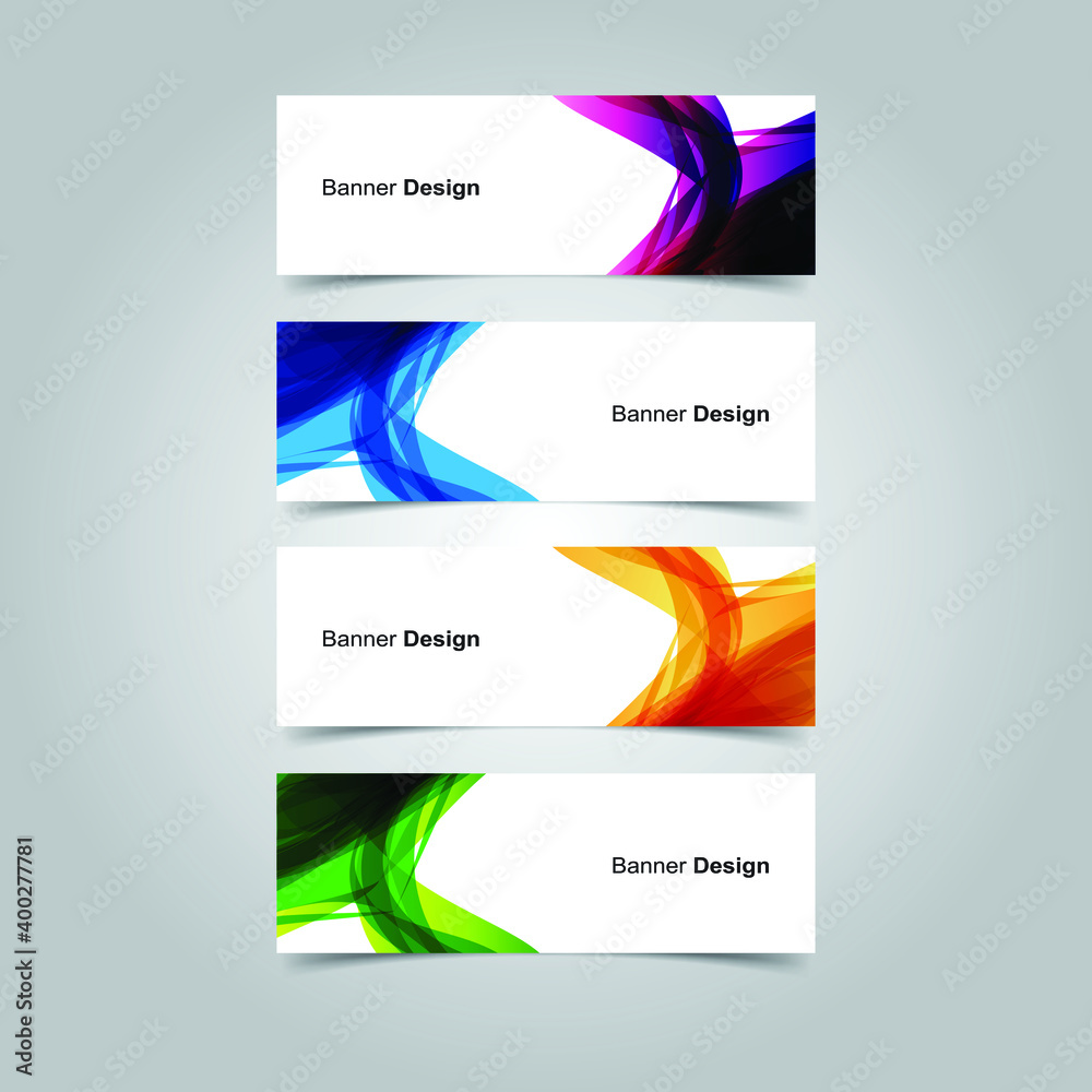 Naklejka premium Vector Abstract banner web template