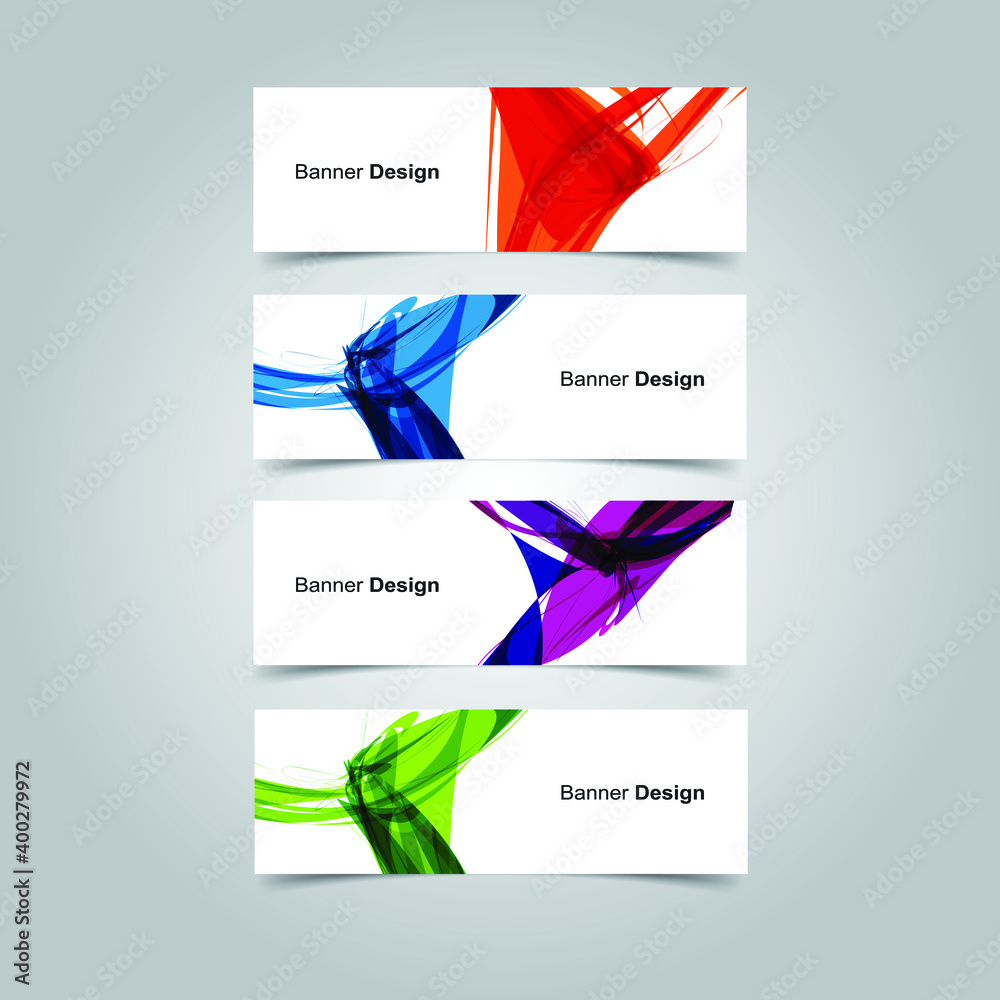 Fototapeta premium Vector Abstract banner web template