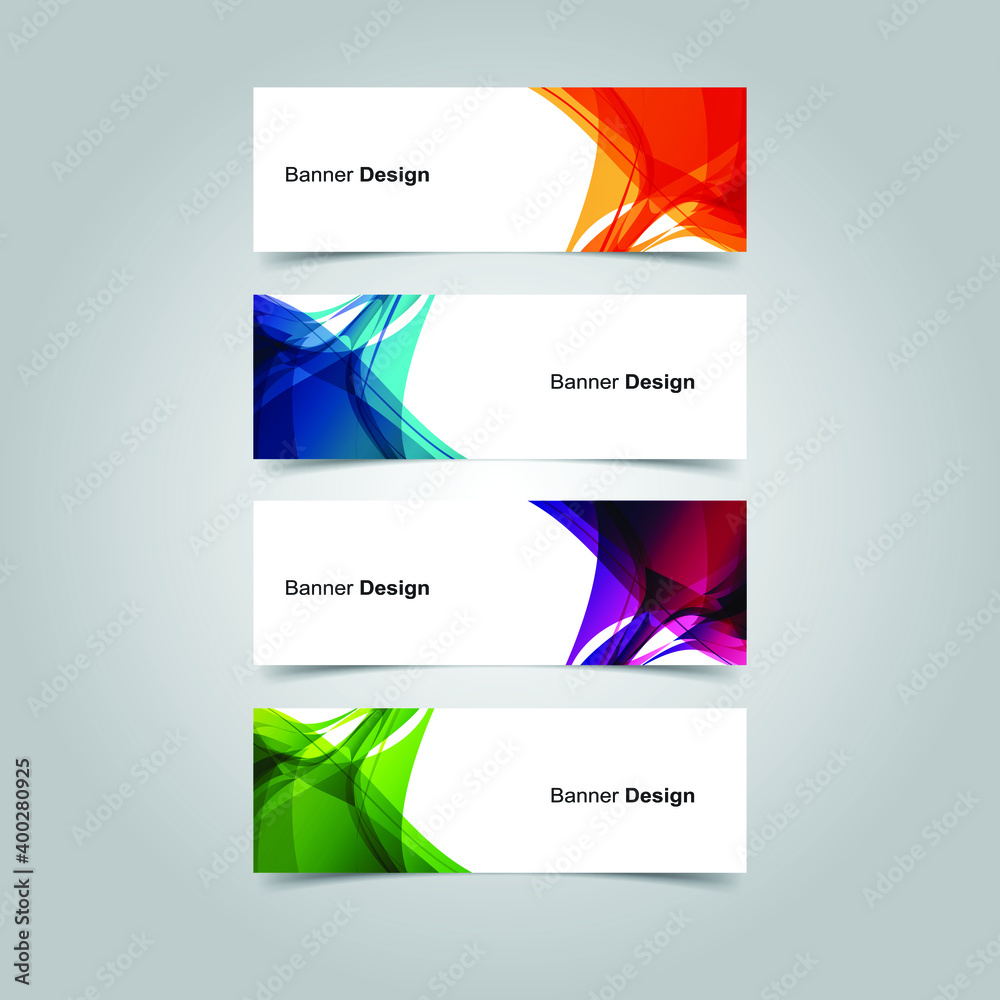 Naklejka premium Vector Abstract banner web template