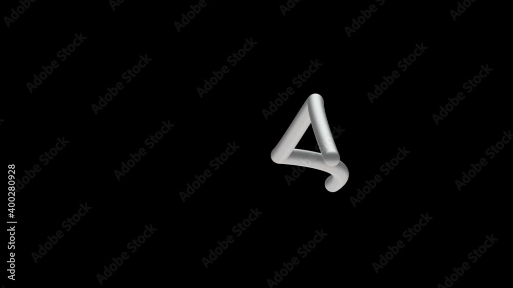 3d numbers drawn with tube changing from 1 to 10 3d numbers drawn with tube changing from 1 to 10