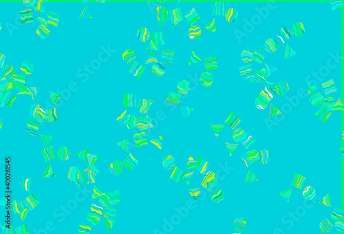 Light Blue, Yellow vector pattern in polygonal style with circles.