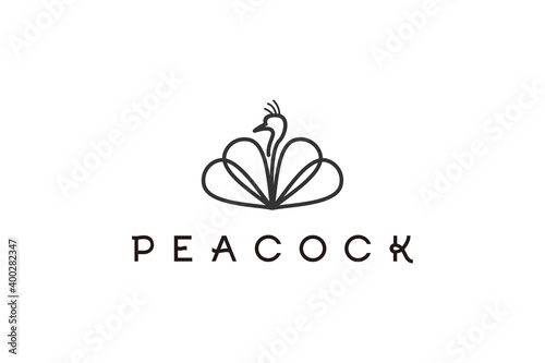 Peacock peafowl logo icon, bird aves luxury icon, afropavo simple minimalist animal bird royal jewelry.