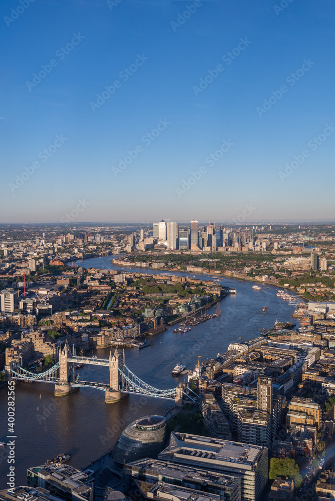Fototapeta premium London in 2019 summer. View from the Shard.
