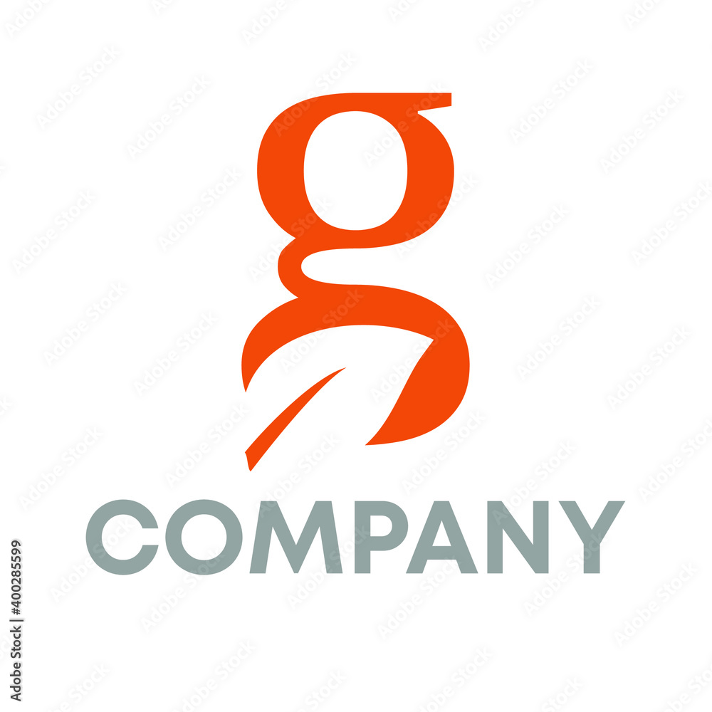 Obraz premium G leaf logo