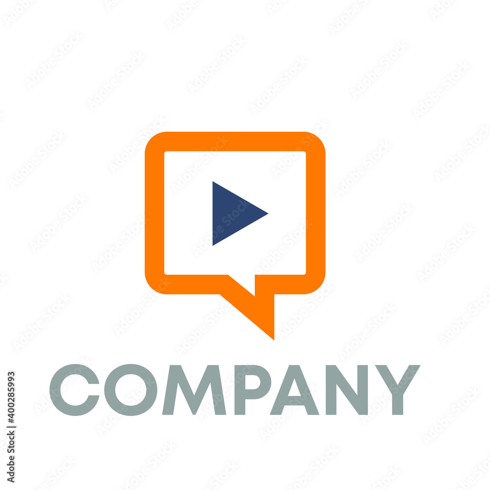chat play button logo chat play button logo