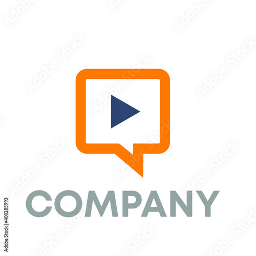 Free Download chat play button logo - GFXLoad