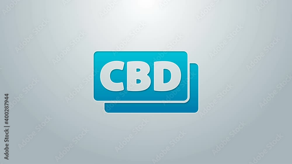 Blue line Cannabis molecule icon isolated on grey background. Cannabidiol molecular structures, THC and CBD formula. Marijuana sign. 4K Video motion graphic animation Blue line Cannabis molecule icon isolated on grey background. Cannabidiol molecular structures, THC and CBD formula. Marijuana sign. 4K Video motion graphic animation