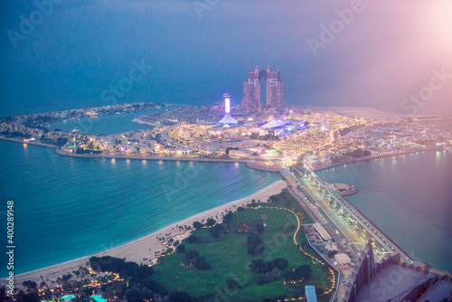 ABU DHABI  UAE - DECEMBER 8  2016  Atlantis Hotel in Abu Dhabi. Jumeirah Island.