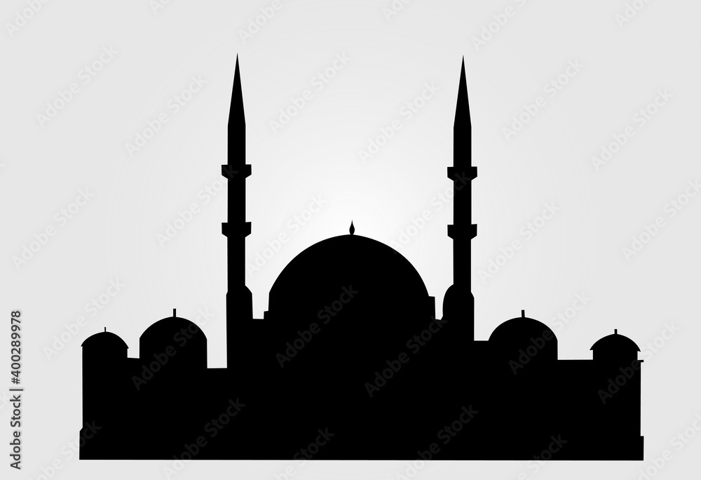 Istanbul - Taksim mosque. Vector illustration