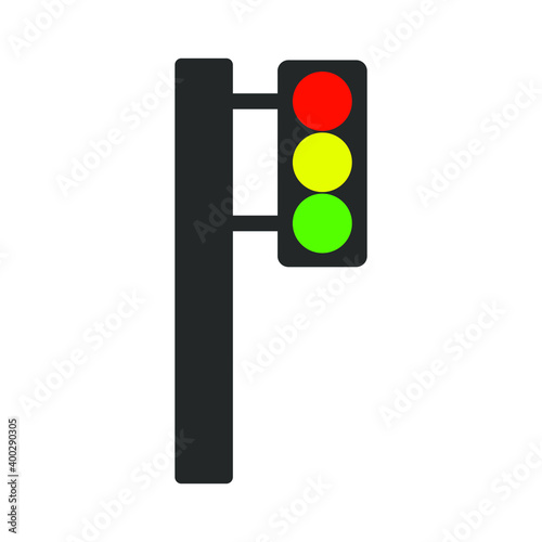 traffic light on white background