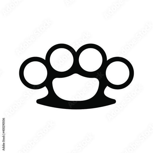 brass knuckle icon. simple icon. vector illustration