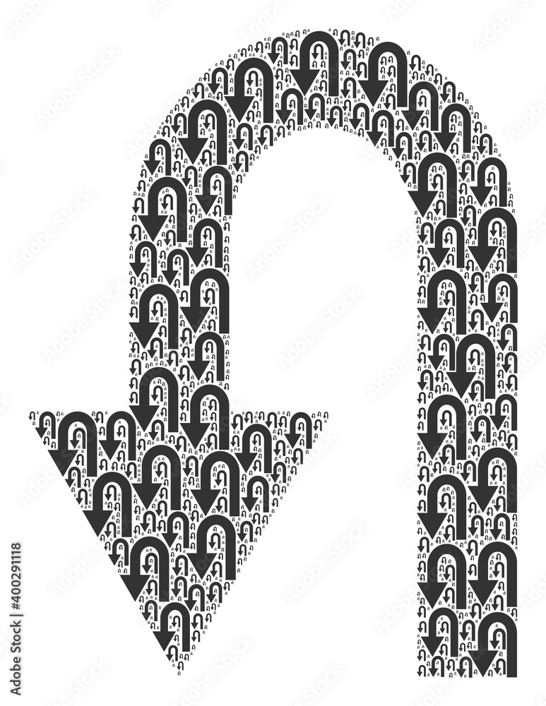 Repeating composition from turn back. Flat vector turn back composition is composed from scattered self turn back pictograms. Repeating composition from turn back. Flat vector turn back composition is composed from scattered self turn back pictograms.