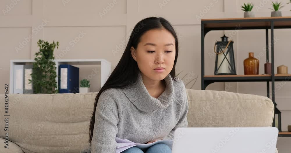 Woman having video call using laptop at home Woman having video call using laptop at home