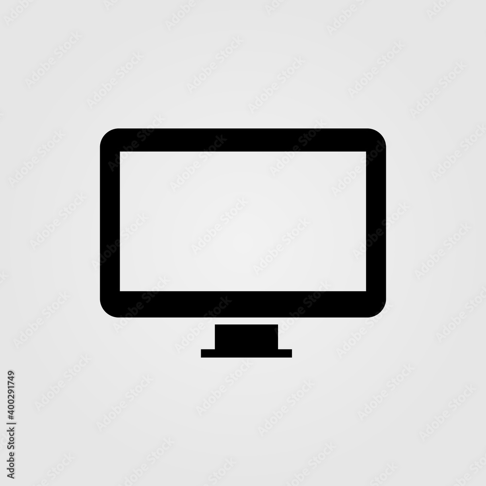 Computer Monitor Vector illustration. PC display, tv screen symbol. Computer Monitor Vector illustration. PC display, tv screen symbol.