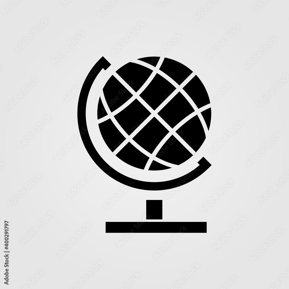 Globus icon. School globus, geography concept. Earth, planet sign. Globus icon. School globus, geography concept. Earth, planet sign.